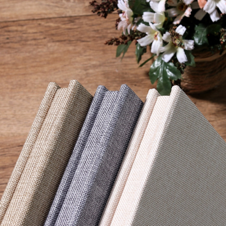 Simple Linen Self-adhesive Film Album Retro Family Large Capacity Handmade Creative Gifts(Gray White Page) - Photo Albums & Photo Frames by PMC TechLife | Online Shopping South Africa | PMC TechLife