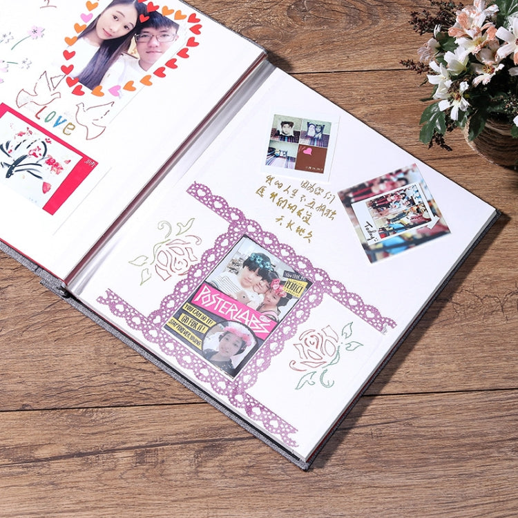 Simple Linen Self-adhesive Film Album Retro Family Large Capacity Handmade Creative Gifts(Gray White Page) - Photo Albums & Photo Frames by PMC TechLife | Online Shopping South Africa | PMC TechLife