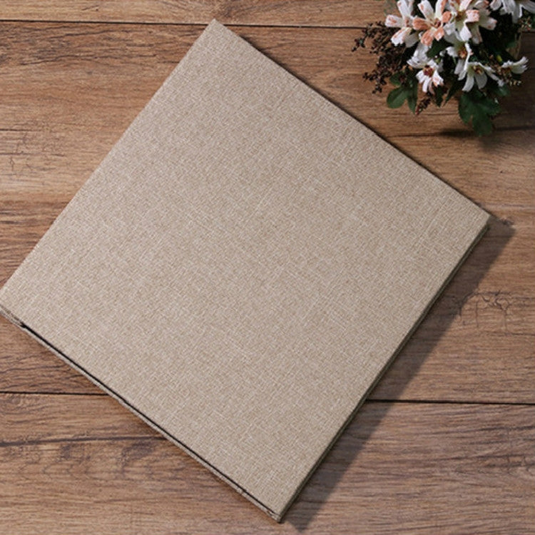 Simple Linen Self-adhesive Film Album Retro Family Large Capacity Handmade Creative Gifts(Brown White Page) - Photo Albums & Photo Frames by PMC TechLife | Online Shopping South Africa | PMC TechLife