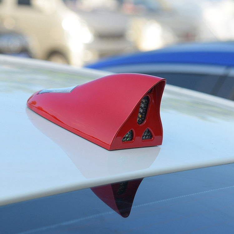 Solar Remote Control Signal Radio Shark Fin Antenna Anti-Tailgating Roof Warning Light(Red) - Warning Lights by PMC TechLife | Online Shopping South Africa | PMC TechLife | Buy Now Pay Later Mobicred