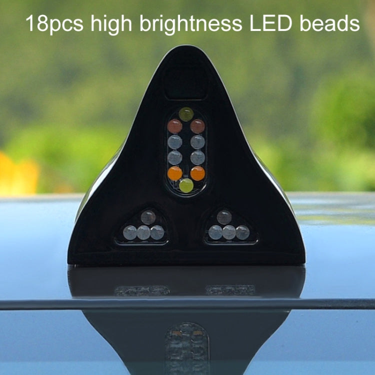 Solar Remote Control Signal Radio Shark Fin Antenna Anti-Tailgating Roof Warning Light(Red) - Warning Lights by PMC TechLife | Online Shopping South Africa | PMC TechLife | Buy Now Pay Later Mobicred
