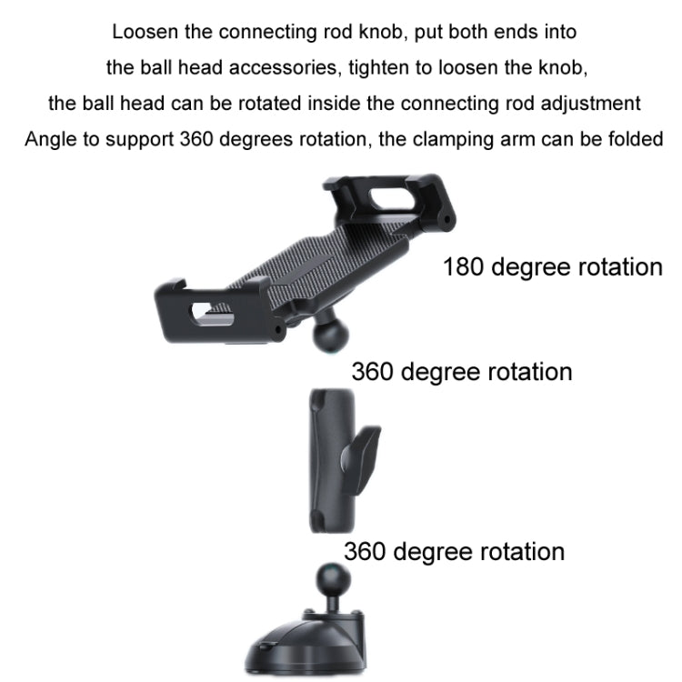 Multifunctional Car Dashboard Mobile Phone Folding Holder, Style: Folding Back Clip+Metal Oval Ball - Car Holders by PMC TechLife | Online Shopping South Africa | PMC TechLife | Buy Now Pay Later Mobicred