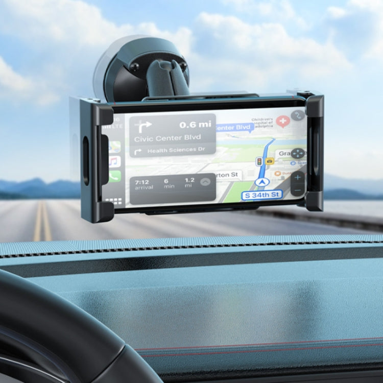 Multifunctional Car Dashboard Mobile Phone Folding Holder, Style: Folding Back Clip+Metal Oval Ball - Car Holders by PMC TechLife | Online Shopping South Africa | PMC TechLife | Buy Now Pay Later Mobicred