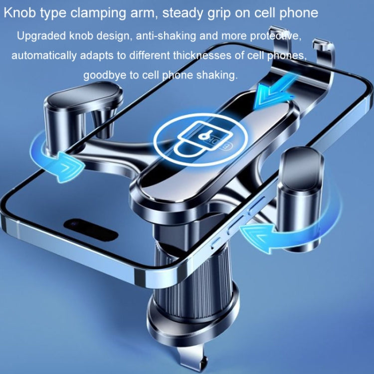 BUDK Triangle Gravity Sensor Car Phone Bracket Car Air Vent Navigation Holder, Model: Bent Suction Cup Base Model - Car Holders by BUDK | Online Shopping South Africa | PMC TechLife | Buy Now Pay Later Mobicred