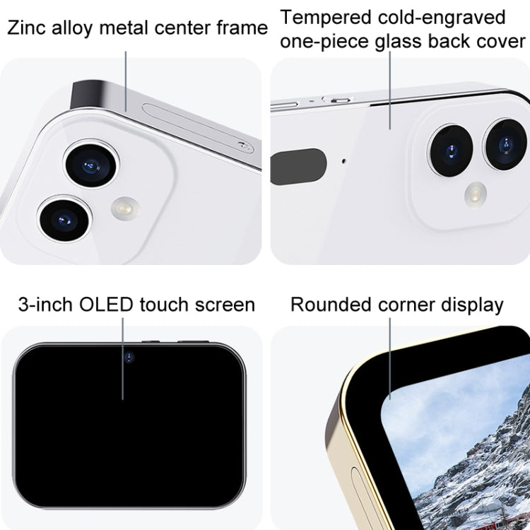 D6 CCD HD Digital Camera Movie Music Smart Camera Touch Screen Student Card Video Recorder, Excluding Memory(White) - Video Cameras by PMC TechLife | Online Shopping South Africa | PMC TechLife | Buy Now Pay Later Mobicred