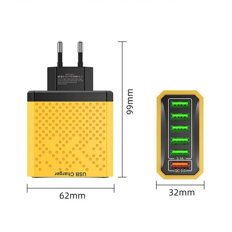 6-Ports Multifunctional Quick Charging USB Travel Charger Power Adapter, Model: Black US Plug - free shipping - PMC Jewellery - Order now!