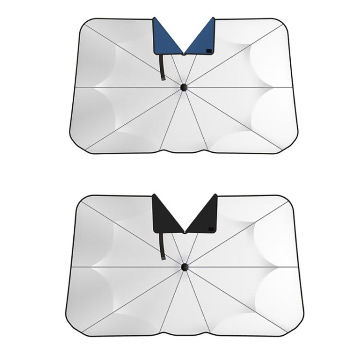120x65cm Car Front Gear Opening Style Insulated Sun Protection Parasol(Blue Base Cloth) - Window Foils & Solar Protection by PMC TechLife | Online Shopping South Africa | PMC TechLife | Buy Now Pay Later Mobicred