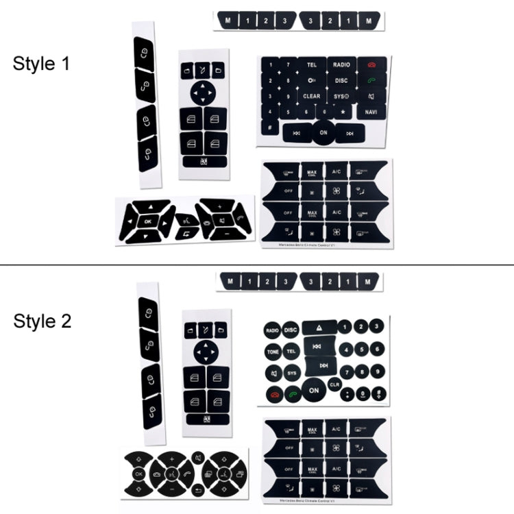 For Mercedes-Benz CLS/C218/SLK/W172/W204/GLK Air Conditioning Button Repair Sticker(Style 1) - Decorative Sticker by PMC TechLife | Online Shopping South Africa | PMC TechLife | Buy Now Pay Later Mobicred
