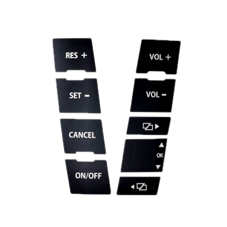 For 2005-2010 Volkswagen Touareg/Passat Steering Wheel Window AC Switch Button Repair Sticker(8pcs /Set) - Decorative Sticker by PMC TechLife | Online Shopping South Africa | PMC TechLife | Buy Now Pay Later Mobicred