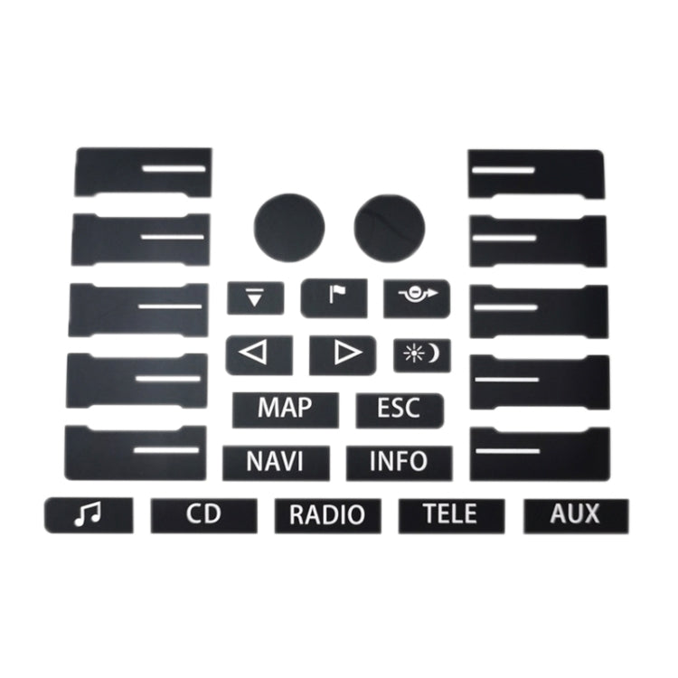 For 2005-2010 Volkswagen Touareg/Passat Steering Wheel Window AC Switch Button Repair Sticker(8pcs /Set) - Decorative Sticker by PMC TechLife | Online Shopping South Africa | PMC TechLife | Buy Now Pay Later Mobicred