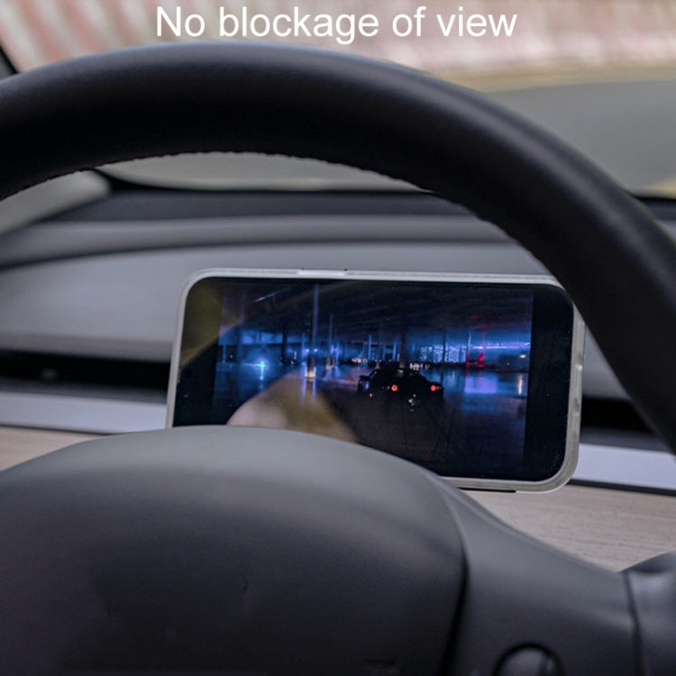 For Tesla Model 3/Y Automotive Magnetic Cell Phone Holder Car Steering Wheel Navigation Mount, Style: Curved - Car Holders by PMC TechLife | Online Shopping South Africa | PMC TechLife | Buy Now Pay Later Mobicred