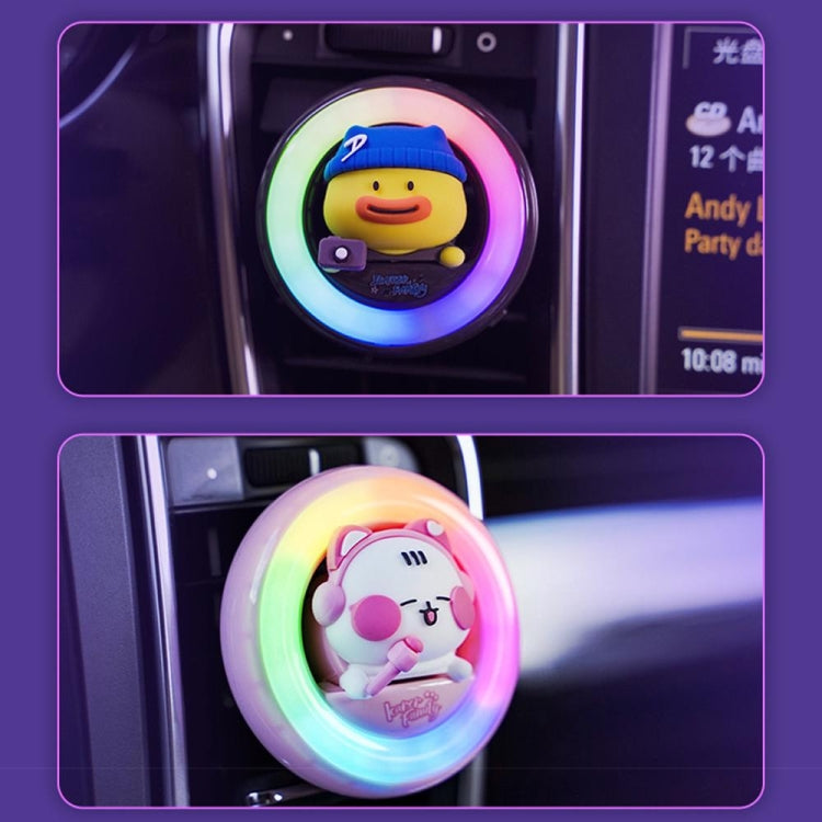 ICARER FAMILY XX-28 Car Aromatherapy Colorful Rhythm Lights Air Vent Aromatherapy Decoration(Pink) - Air Freshener by ICARER FAMILY | Online Shopping South Africa | PMC TechLife | Buy Now Pay Later Mobicred