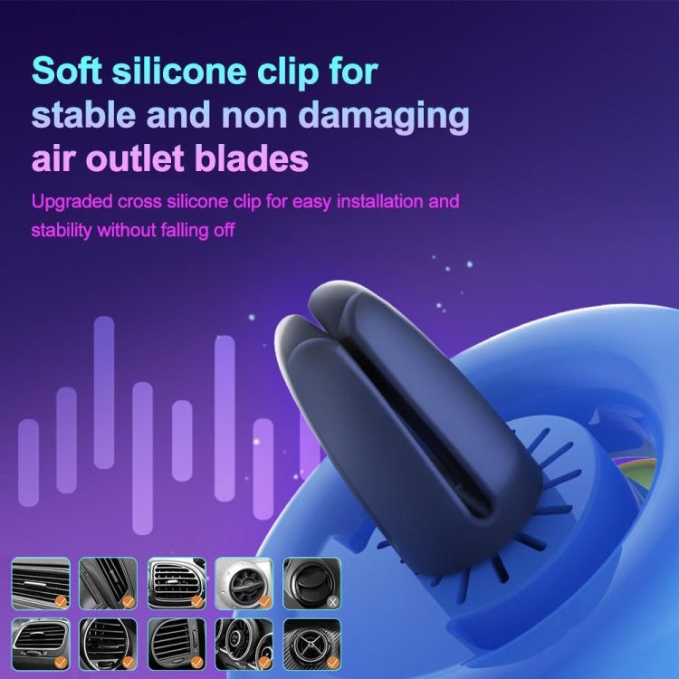 ICARER FAMILY XX-28 Car Aromatherapy Colorful Rhythm Lights Air Vent Aromatherapy Decoration(Purple) - Air Freshener by ICARER FAMILY | Online Shopping South Africa | PMC TechLife | Buy Now Pay Later Mobicred