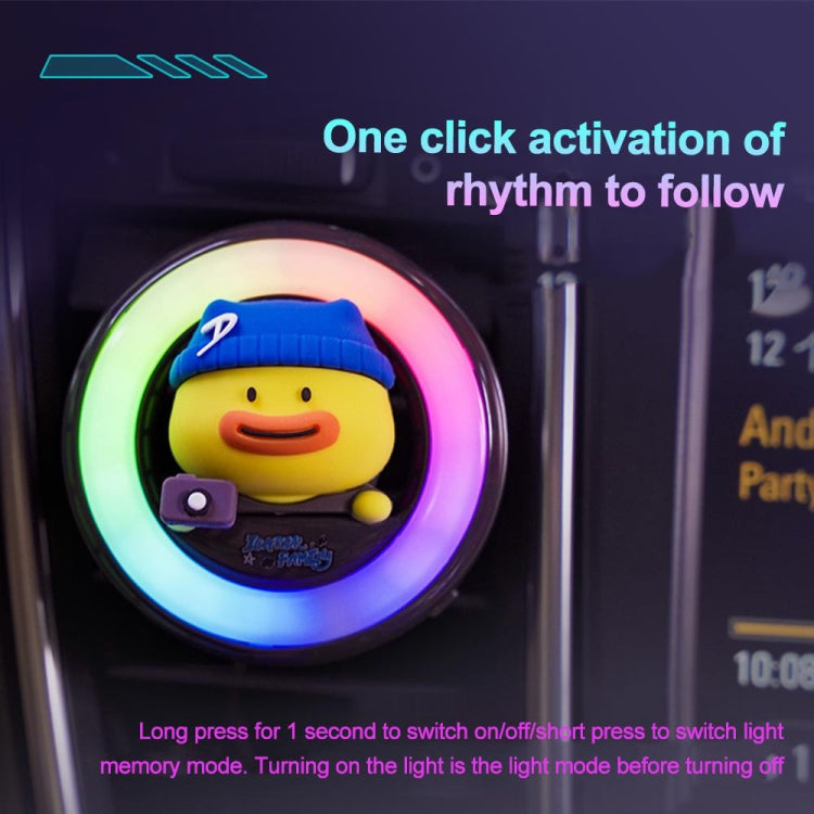 ICARER FAMILY XX-28 Car Aromatherapy Colorful Rhythm Lights Air Vent Aromatherapy Decoration(Blue) - Air Freshener by ICARER FAMILY | Online Shopping South Africa | PMC TechLife | Buy Now Pay Later Mobicred