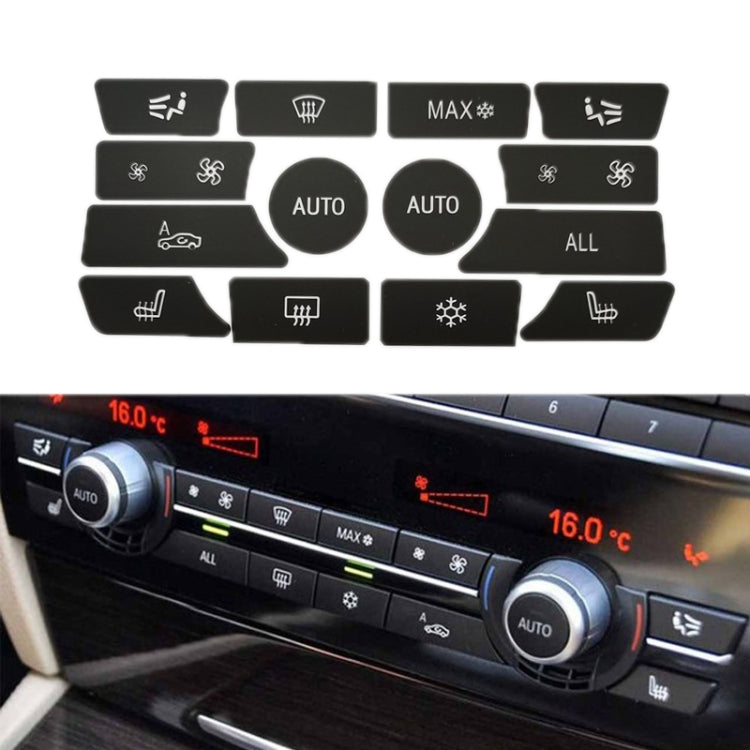 For BMW 5 Series/7 Series/X5/C6/F10/F01/F15 Air Conditioning Button Repair Sticker, Style: B 14pcs No OFF - Decorative Sticker by PMC TechLife | Online Shopping South Africa | PMC TechLife | Buy Now Pay Later Mobicred
