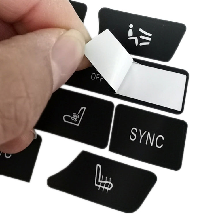 For BMW 5 Series/7 Series/X5/C6/F10/F01/F15 Air Conditioning Button Repair Sticker, Style: C 16pcs No OFF - Decorative Sticker by PMC TechLife | Online Shopping South Africa | PMC TechLife | Buy Now Pay Later Mobicred