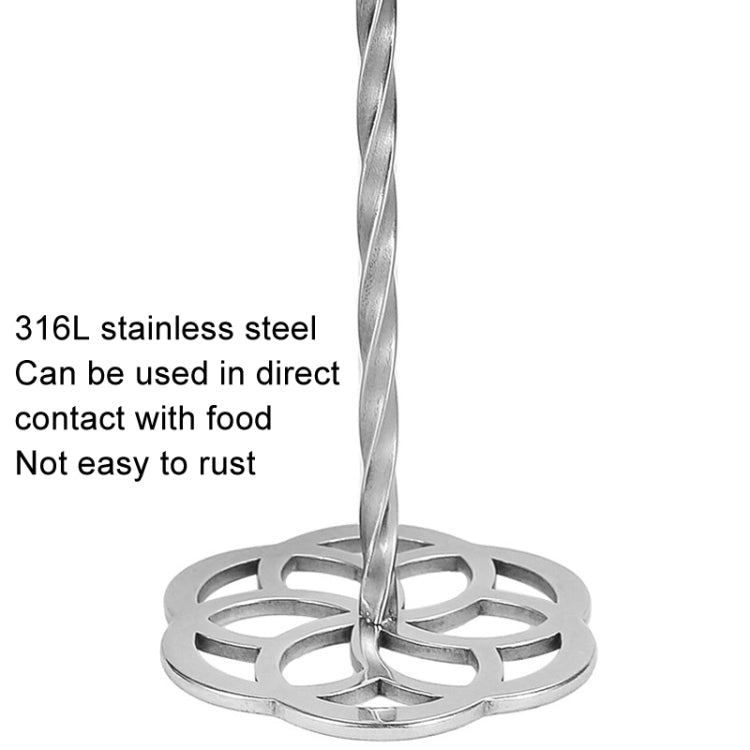 Aluminum Handle 316L Stainless Steel Potato Masher Thickened Taro Mashing Gadgets - Stirrer & Squeezer by PMC TechLife | Online Shopping South Africa | PMC TechLife | Buy Now Pay Later Mobicred