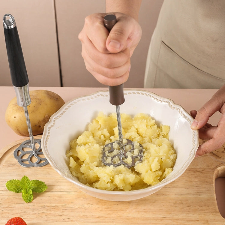 Wooden Handle 316L Stainless Steel Potato Masher Thickened Taro Mashing Gadgets - Stirrer & Squeezer by PMC TechLife | Online Shopping South Africa | PMC TechLife | Buy Now Pay Later Mobicred