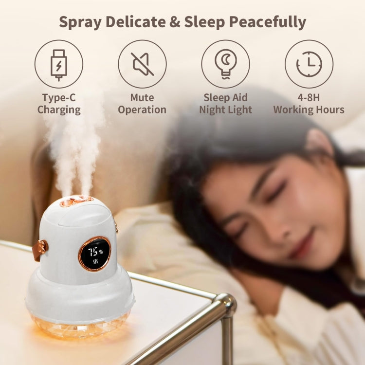 ICARER FAMILY IF-JS01 USB Charging Desktop Night Light Dual-spray Humidifier, Color: Green (Doll) - free shipping - PMC TechLife - Order now!