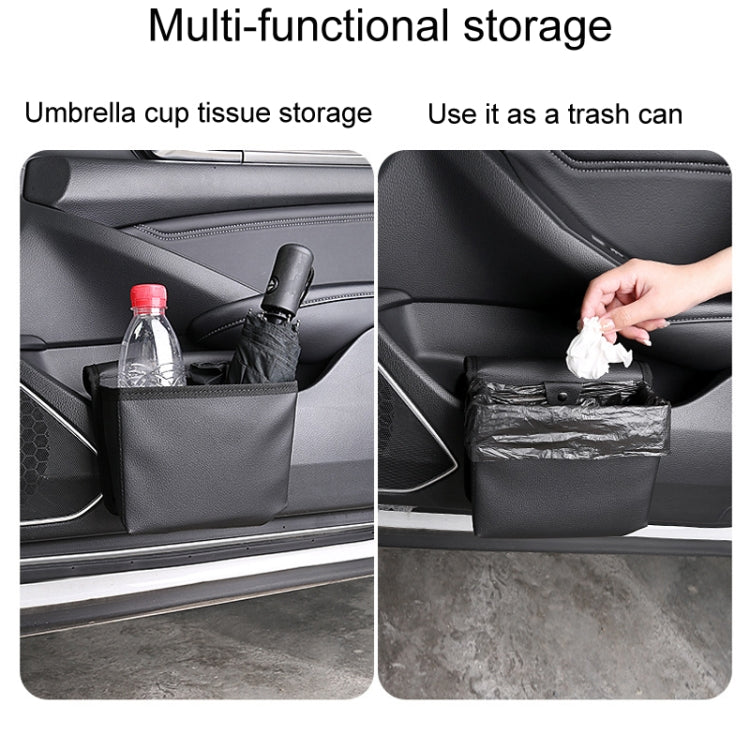 Car Folding Trash Can Multifunctional Seatback Hanging Storage Box(Black) - free shipping - PMC TechLife - Order now!