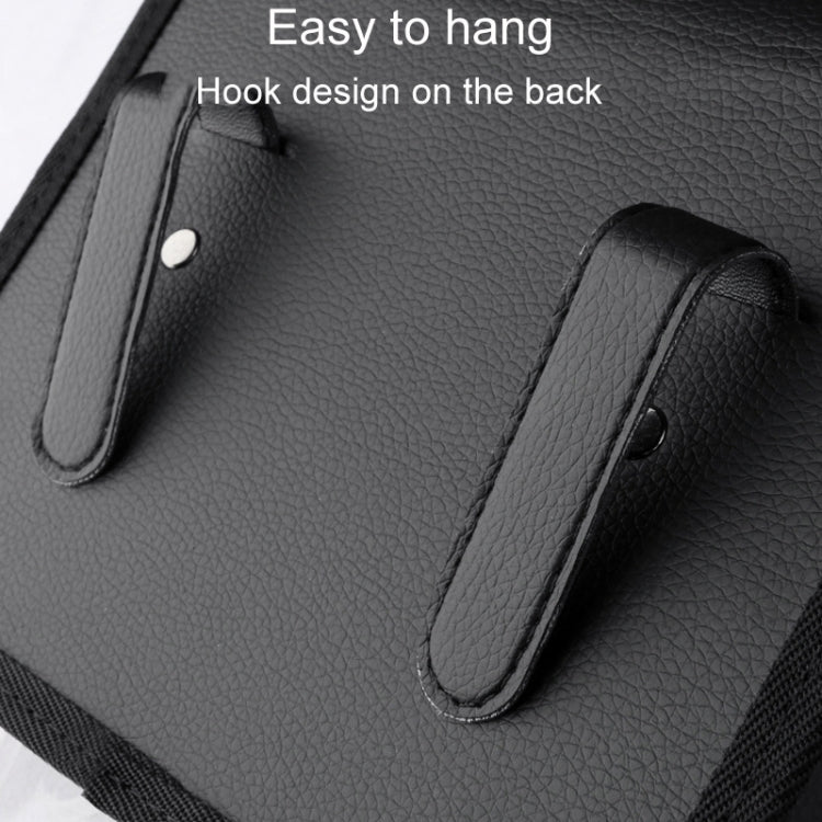 Car Folding Trash Can Multifunctional Seatback Hanging Storage Box(Black) - free shipping - PMC TechLife - Order now!