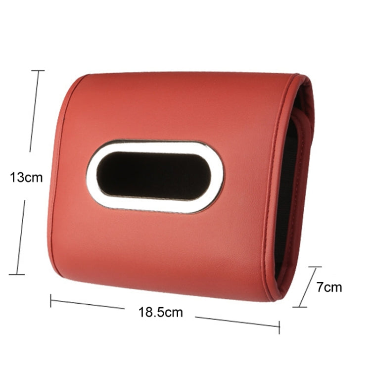 Auto Armrest Tissue Box Car Seat Back Hanging Napkin Pack Cover(Wine Red) - Tissue Boxes by PMC TechLife | Online Shopping South Africa | PMC TechLife | Buy Now Pay Later Mobicred