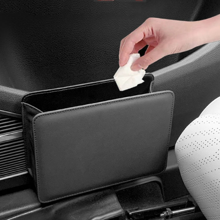 Car Folding Trash Can Multifunctional Seatback Hanging Storage Box(Beige) - Stowing Tidying by PMC TechLife | Online Shopping South Africa | PMC TechLife | Buy Now Pay Later Mobicred