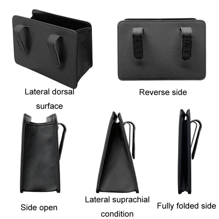 Car Folding Trash Can Multifunctional Seatback Hanging Storage Box(Wine Red) - free shipping - PMC TechLife - Order now!