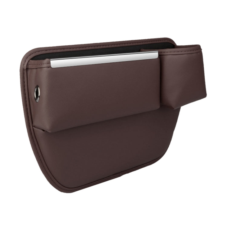 Automotive Seat Clamp Seam Organizer Car Decoration Storage Bag Water Cup Model, Style: Passenger Mocha Brown - Stowing Tidying by PMC TechLife | Online Shopping South Africa | PMC TechLife | Buy Now Pay Later Mobicred