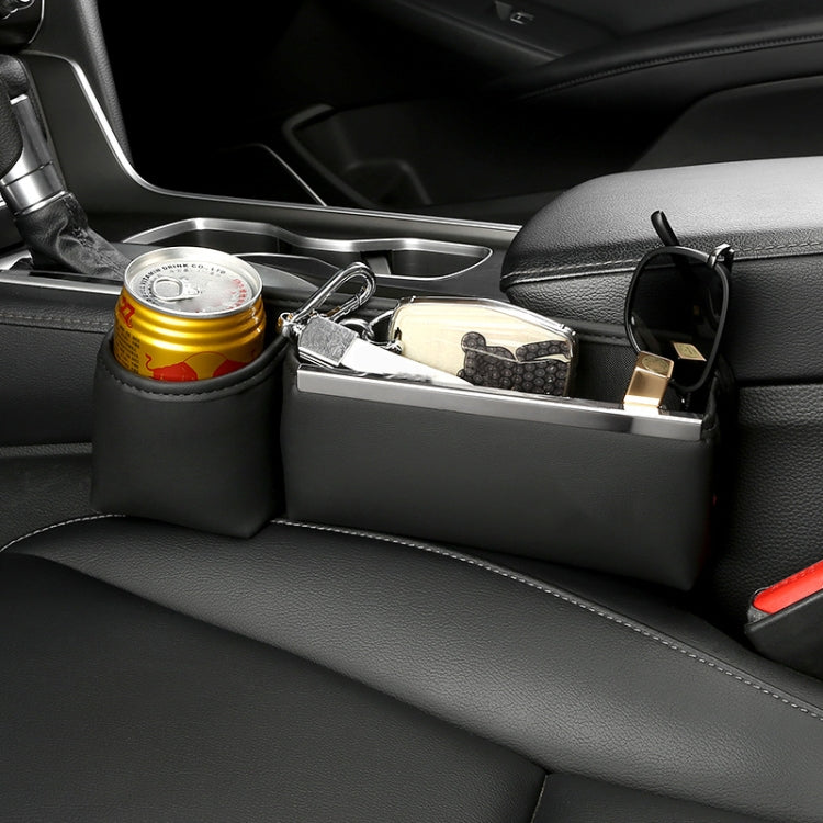 Automotive Seat Clamp Seam Organizer Car Decoration Storage Bag Water Cup Model, Style: Passenger Mocha Brown - Stowing Tidying by PMC TechLife | Online Shopping South Africa | PMC TechLife | Buy Now Pay Later Mobicred