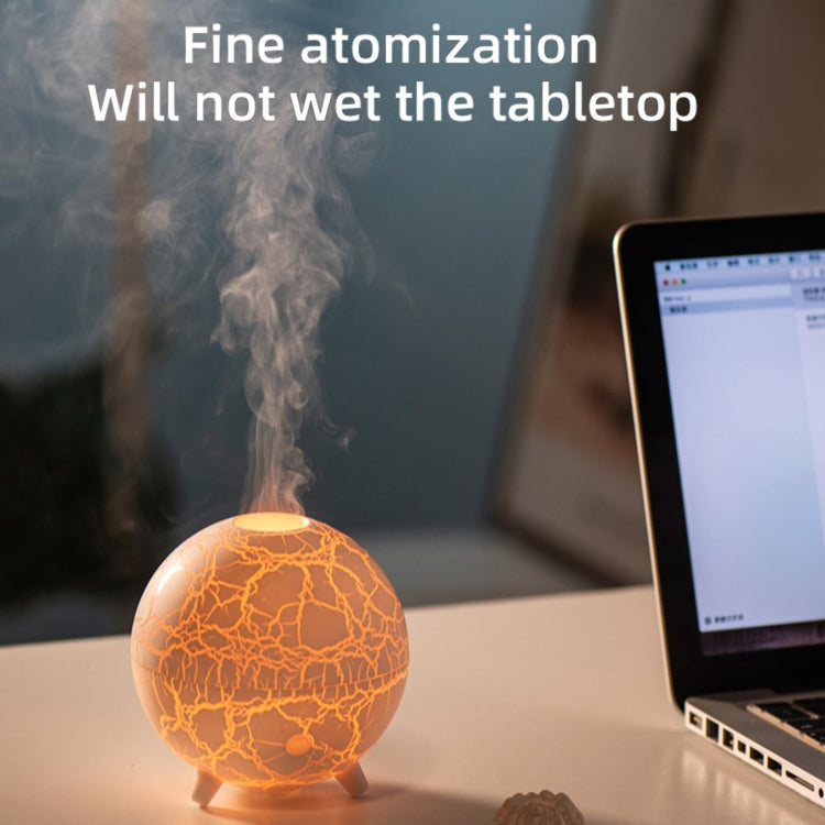 D612 USB Plug-in Colorful Gradient Atmosphere Light Flame Crack Aromatherapy Humidifier(White) - free shipping - PMC TechLife - Order now!