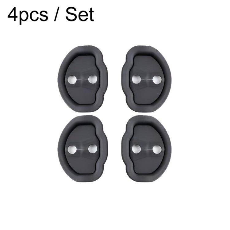4pcs / Set For Tesla Model 3/Y Door Latch Cover Silent Shock Absorption Locking Clip(Black) - Locks & Hasps by PMC TechLife | Online Shopping South Africa | PMC TechLife | Buy Now Pay Later Mobicred