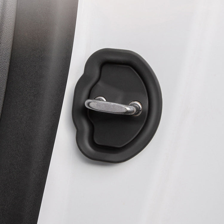 4pcs / Set For Tesla Model 3/Y Door Latch Cover Silent Shock Absorption Locking Clip(Black) - Locks & Hasps by PMC TechLife | Online Shopping South Africa | PMC TechLife | Buy Now Pay Later Mobicred