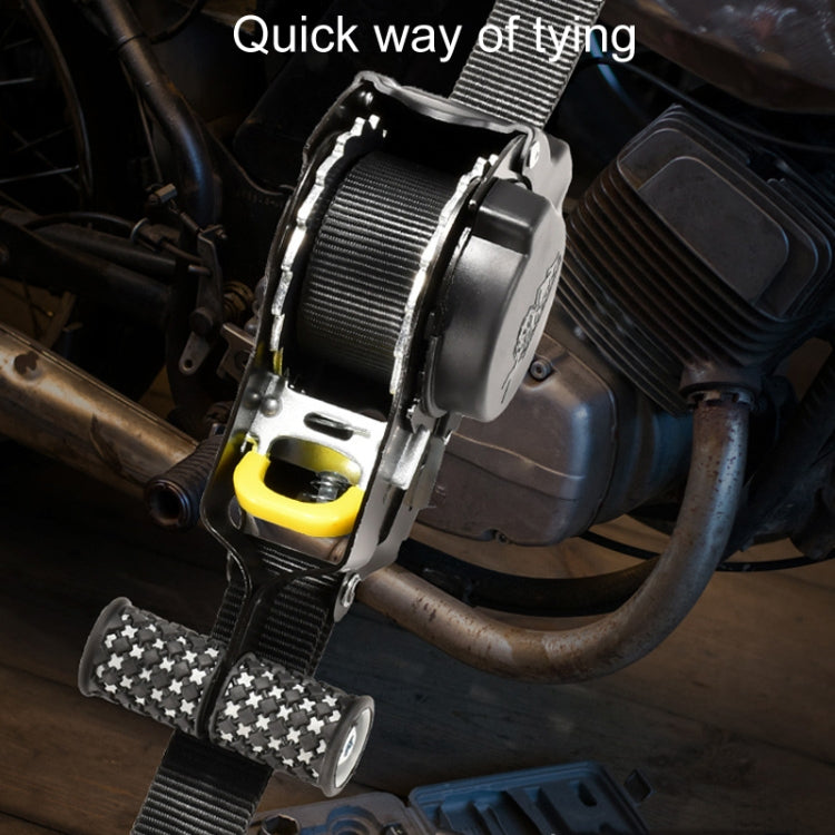 Auto Retract Tensioner Automobile And Motorcycle Cargo Fixing Straps(Black) - Towing Bars by PMC TechLife | Online Shopping South Africa | PMC TechLife | Buy Now Pay Later Mobicred