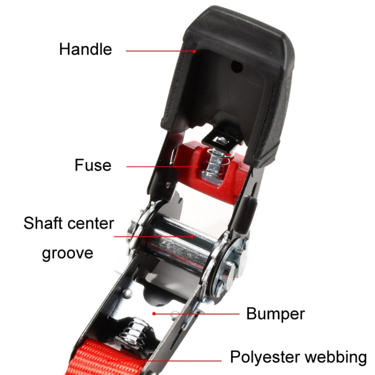 Motorcycle Ratchet Tensioner Cargo Bundling And Luggage Fixing Straps, Length: 5m - Towing Bars by PMC TechLife | Online Shopping South Africa | PMC TechLife | Buy Now Pay Later Mobicred