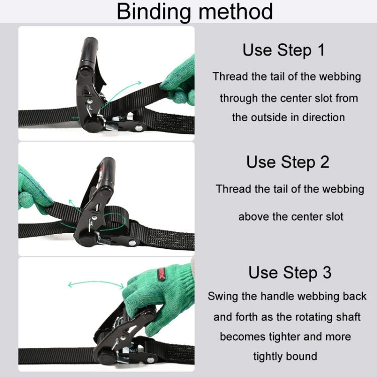 Motorcycle Ratchet Tensioner Cargo Bundling And Luggage Fixing Straps, Length: 4m - Towing Bars by PMC TechLife | Online Shopping South Africa | PMC TechLife | Buy Now Pay Later Mobicred