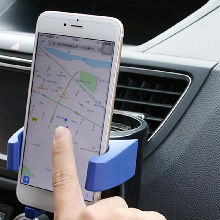 Car Air Conditioner Air Outlet Mobile Phone Water Cup Holder(Blue) - Car Drink Holders by PMC TechLife | Online Shopping South Africa | PMC TechLife | Buy Now Pay Later Mobicred