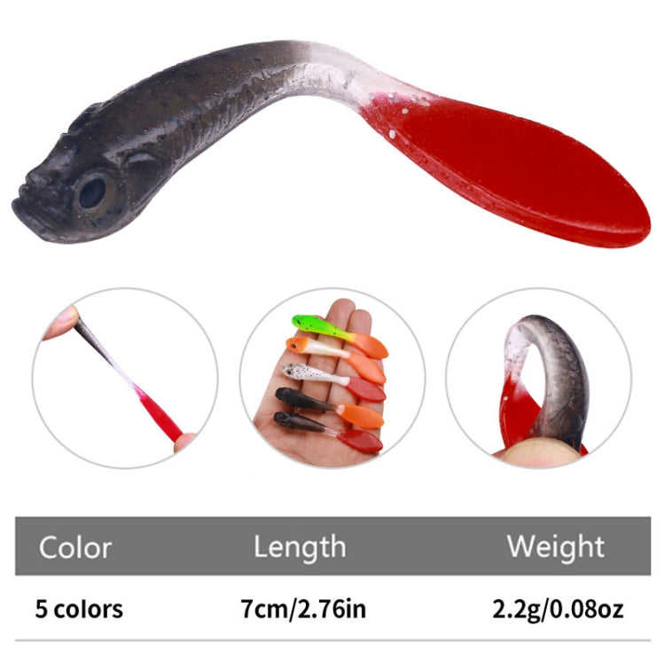 7cm 5pcs /Pack HENGJIA SO177 Dual Color Imitation Fishing Lure Freshwater Soft Dummy Bait(Color 5) - Fishing Lures by HENGJIA | Online Shopping South Africa | PMC TechLife | Buy Now Pay Later Mobicred