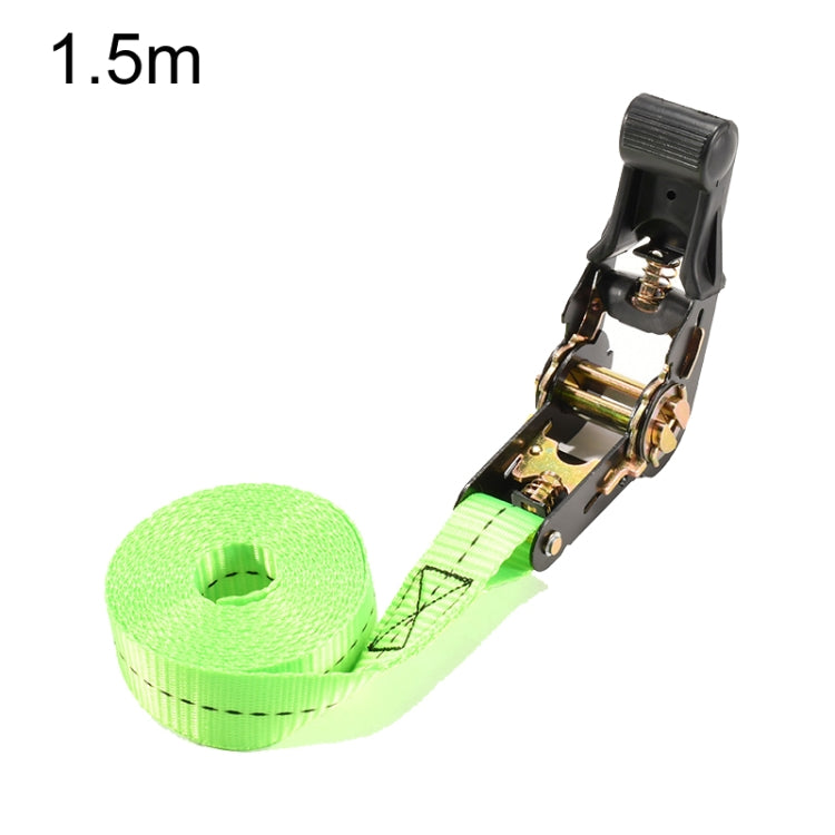 Motorcycle Ratchet Tensioner Cargo Bundling And Luggage Fixing Straps, Specification: Fluorescent Green 1.5m - Towing Bars by PMC TechLife | Online Shopping South Africa | PMC TechLife | Buy Now Pay Later Mobicred