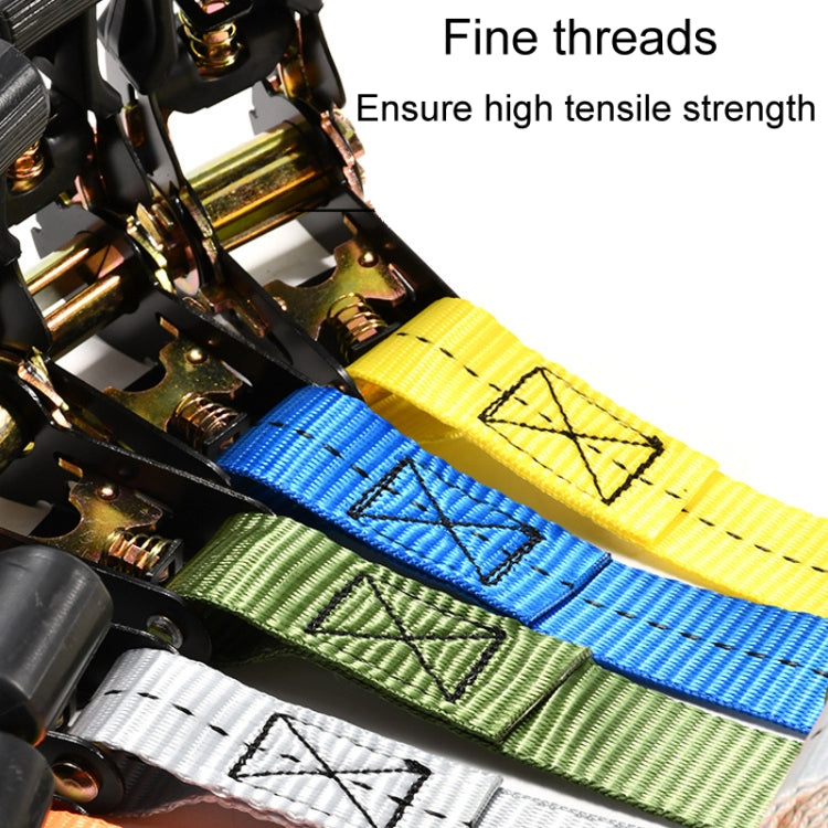 Motorcycle Ratchet Tensioner Cargo Bundling And Luggage Fixing Straps, Specification: Black 1.5m - Towing Bars by PMC TechLife | Online Shopping South Africa | PMC TechLife | Buy Now Pay Later Mobicred
