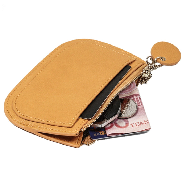 Leisure Ultra-thin Ladies Coin Purse Zippered Mini Wallet(Yellow) - Card & Passport Bags by Pieru | Online Shopping South Africa | PMC TechLife | Buy Now Pay Later Mobicred
