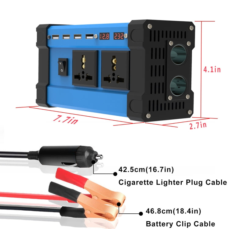 12V To 220V 300W Car Digital Display Inverter - free shipping - PMC TechLife - Order now!