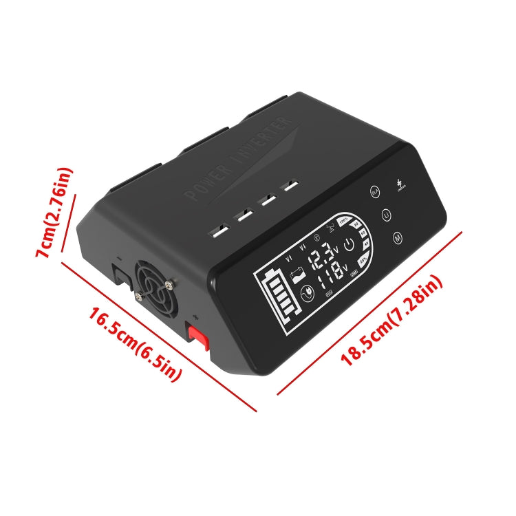 12V To 110V 1000W Pure Sine Wave Inverter - Pure Sine Wave by PMC TechLife | Online Shopping South Africa | PMC TechLife | Buy Now Pay Later Mobicred