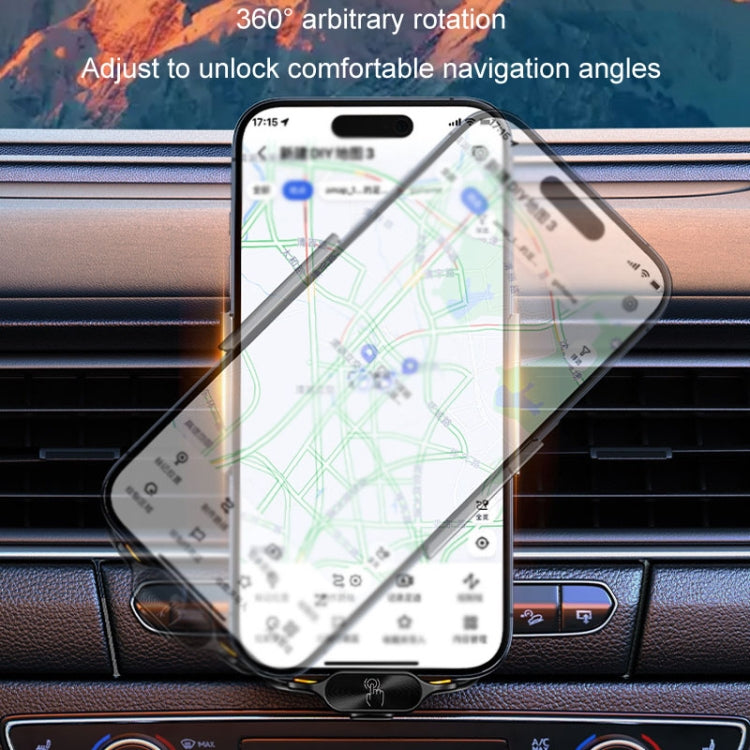 Car Magsafe Wireless Charger Transparent Induction 120W Fast Charging Universal Mobile Phone Bracket(Black) - Wireless Charger Holders by PMC TechLife | Online Shopping South Africa | PMC TechLife