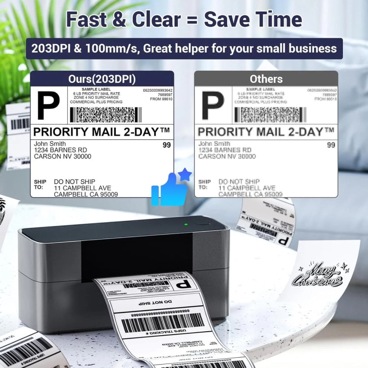 Phomemo PM245-BT Bluetooth Shipping Label Printer Support Labels Width  1- 4.6 Inch(US Plug) - Receipt Printers by Phomemo | Online Shopping South Africa | PMC TechLife | Buy Now Pay Later Mobicred
