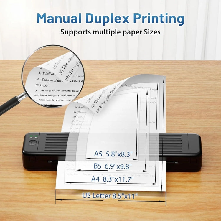 Phomemo P831 Bluetooth Portable Thermal Transfer Printer Support A4 / Letter / A5 / B5 Plain Paper Printing(Black) - free shipping - PMC TechLife - Order now!
