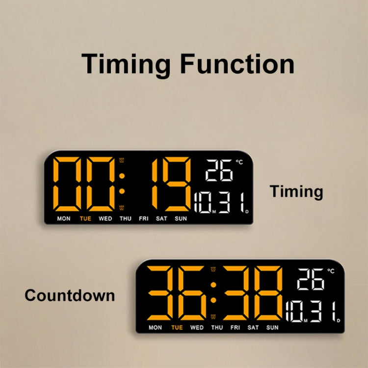 LED Screen Digital Display Desktop Alarm Clock Multifunctional Decoration Wall Clock(Orange) - Alarm Clocks by PMc TechLife | Online Shopping South Africa | PMc TechLife | Buy Now Pay Later Mobicred