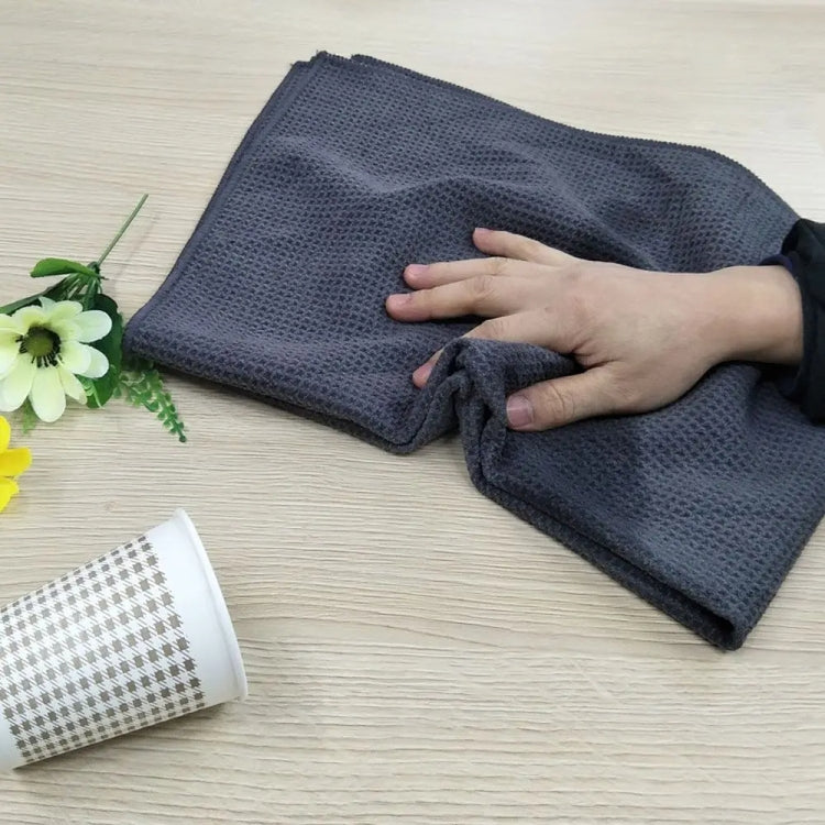 40x40cm Thickened Absorbent Honeycomb Mesh Car Wash Cleaning Towel(Dark Gray) - Car washing supplies by PMC TechLife | Online Shopping South Africa | PMC TechLife | Buy Now Pay Later Mobicred