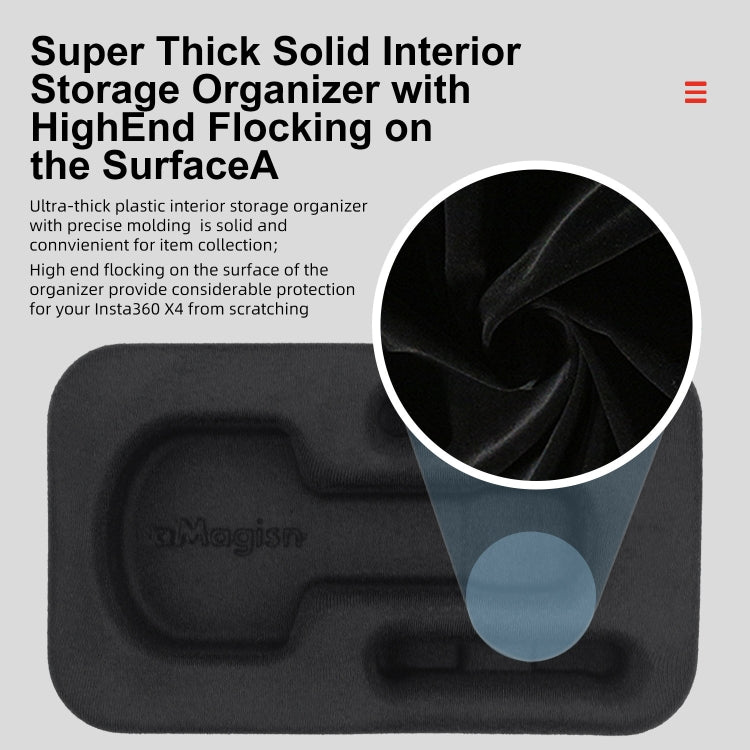 For Insta360 X5 / X4 aMagisn Storage Bag Hard Shell Protective Case(Gray) - free shipping - PMC TechLife - Order now!