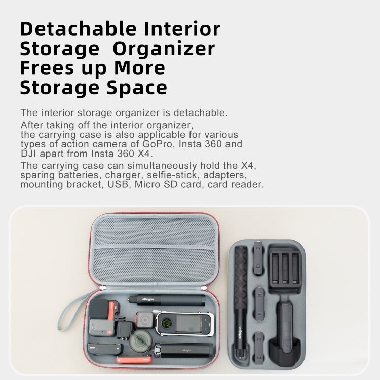 For Insta360 X5 / X4 aMagisn Medium Storage Bag Clutch Bag Protective Case - Case & Bags by aMagisn | Online Shopping South Africa | PMC TechLife | Buy Now Pay Later Mobicred